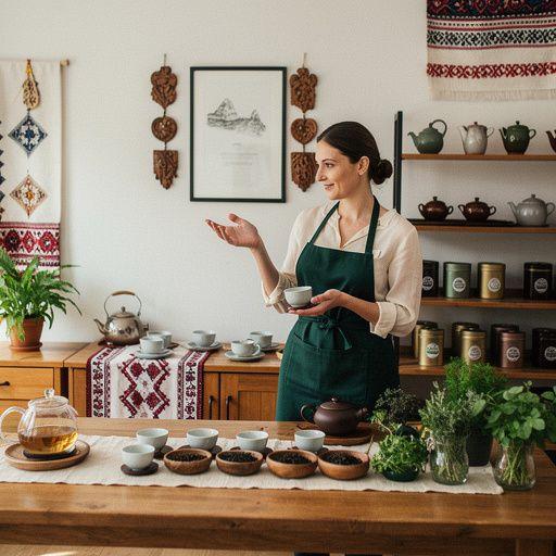 Záber na krásne usporiadané sušené bylinky na drevenom stole.